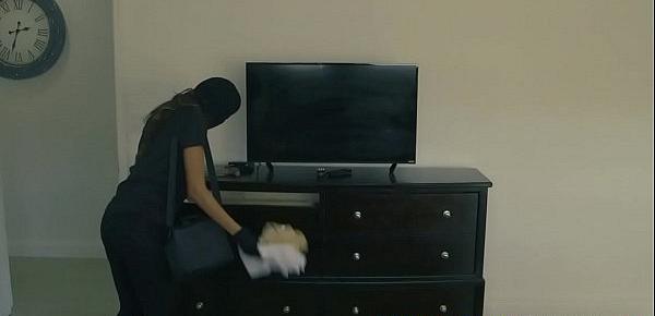  Teen thief tied for fuck